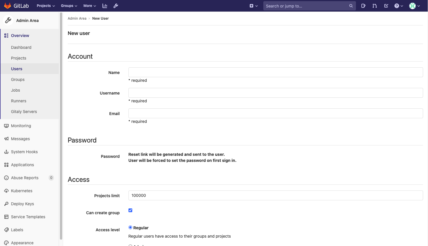 사용자 등록 화면